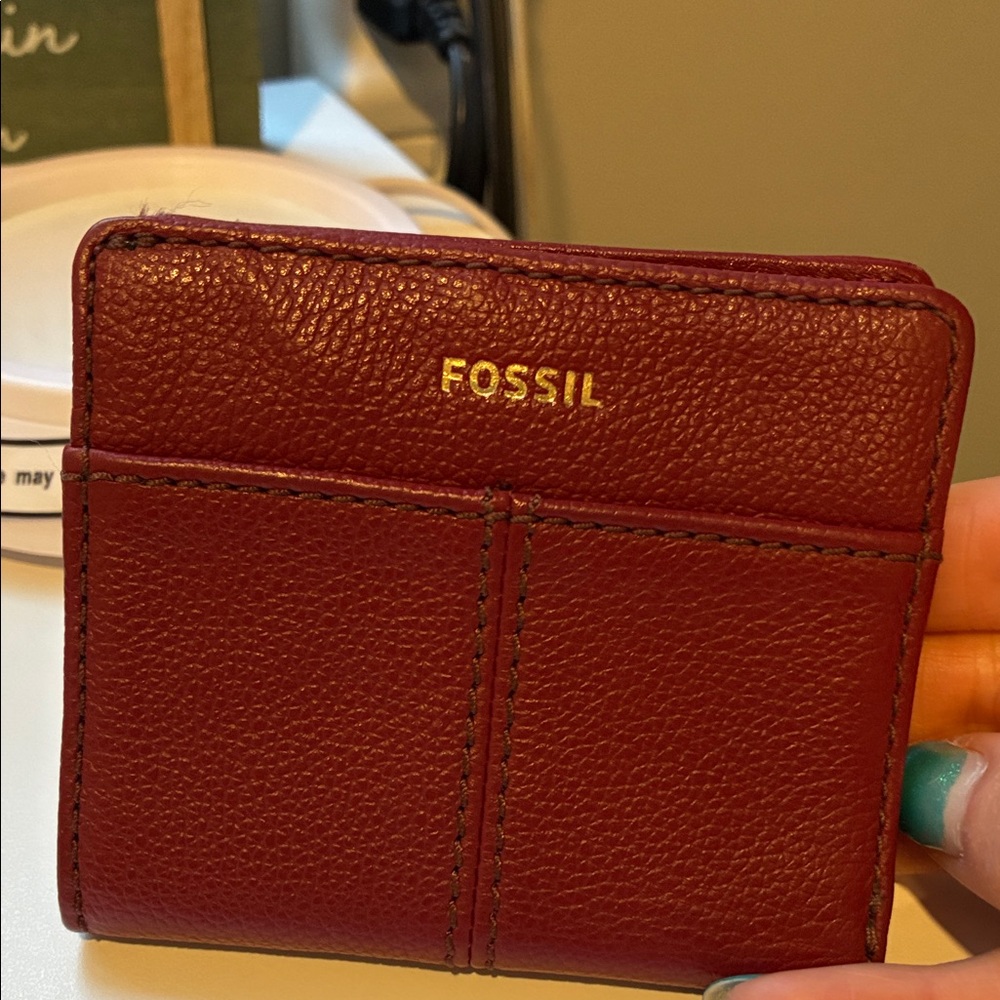 Fossil Red Leather Wallet